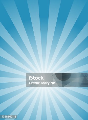 istock Sunlight vertical background. Powder blue color burst background with white highlight. 1328802116