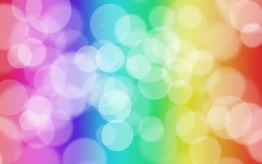 Abstract romantic colorful bokeh circles for background - Dreamy background