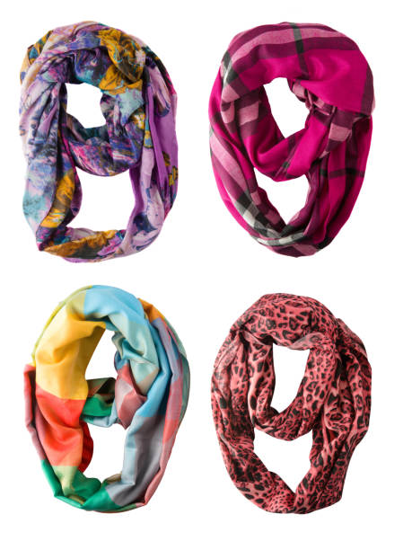 istock Scarf isolated on white background.Scarf  top view .variegated scarf 1328809518