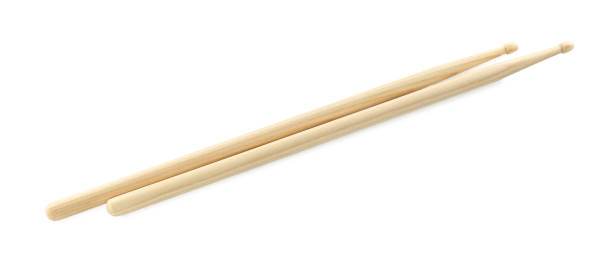 istock Drumsticks on white background, top view. Musical instrument 1328812178