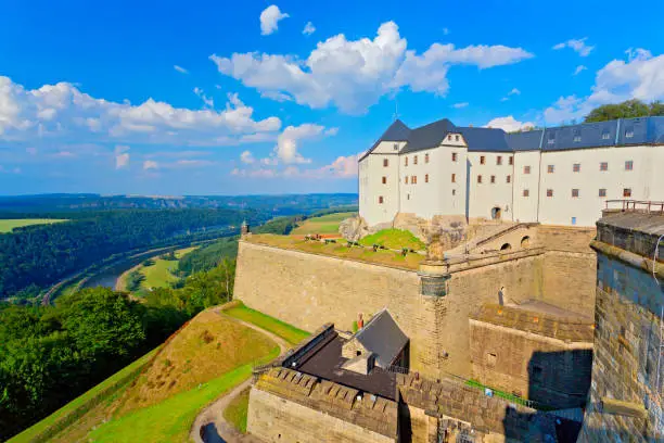 Königstein Fortress in Summer, Saxony, Germany