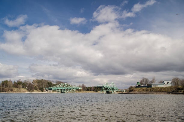 istock Swing bridge over the canal, Liepaja, Latvia 1328824785