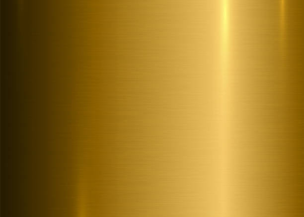 emas disikat permukaan tekstur latar belakang metallic - berwarna emas ilustrasi stok