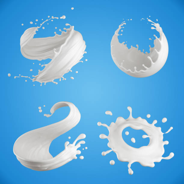 istock set of milk or yogurt splash 1328848911