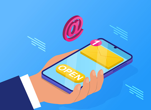 Email Imsg Email Message Concept Stock Illustration - Download Image Now - Open ...