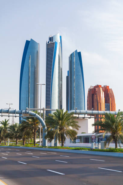 istock Abu Dhabi downtown, modern skyline with skyscrapers 1328849216