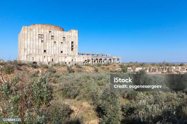 Exterior Of Abandoned Crimean Atomic Energy Station Stock Photo - Download Image Now