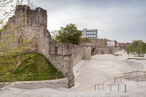 Southampton, Old Town Walls. A sequence of defensive structures built around the town in southern England