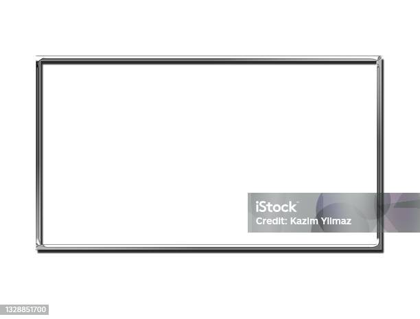 Rectangular Shape Metalic Metal Look Metallic Rectangular Frame Rectangular Frame With Sharp ...