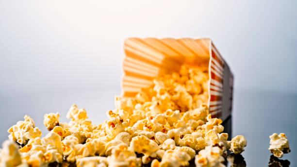 Close-Up Shot of Spilled Popcorn · Free Stock Photo