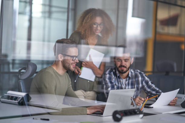 istock Workers preparing for meeting with international partners 1328859129