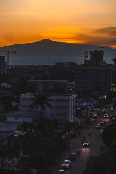 istock Beautiful View of Douala at Sunset 1328860618
