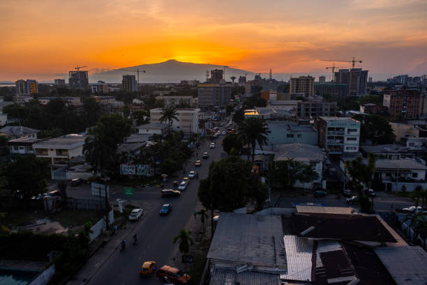 istock Beautiful View of Douala at Sunset 1328860619