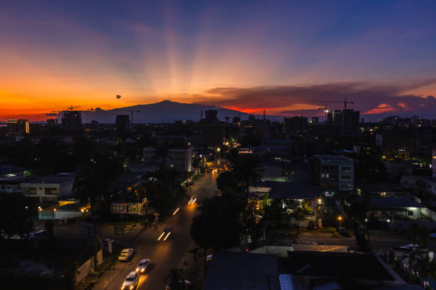 istock Beautiful View of Douala at Sunset 1328860650