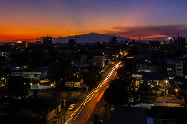 istock Beautiful View of Douala at Sunset 1328860683