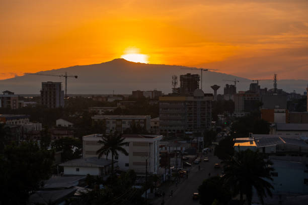 istock Beautiful View of Douala at Sunset 1328860704