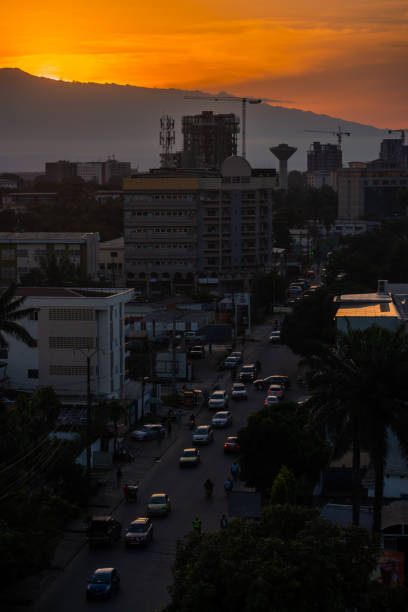 istock Beautiful View of Douala at Sunset 1328860721