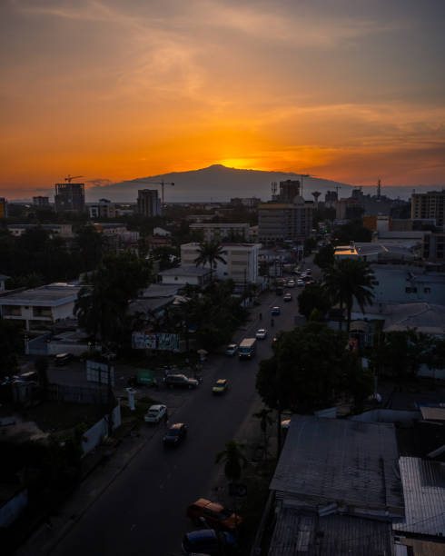 istock Beautiful View of Douala at Sunset 1328860735