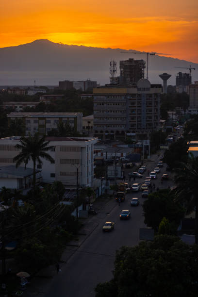 istock Beautiful View of Douala at Sunset 1328860738