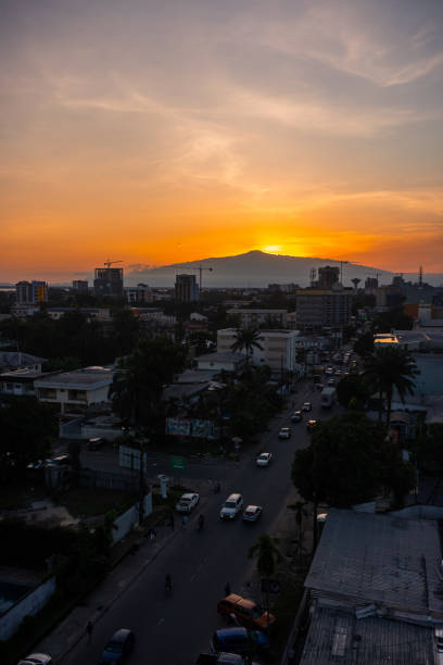 istock Beautiful View of Douala at Sunset 1328860747