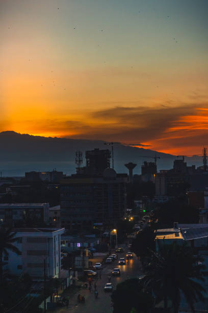 istock Beautiful View of Douala at Sunset 1328860772