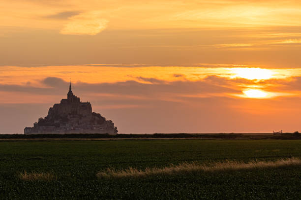 istock sunset over Mont Saint-Michel, Normandy 1328865950