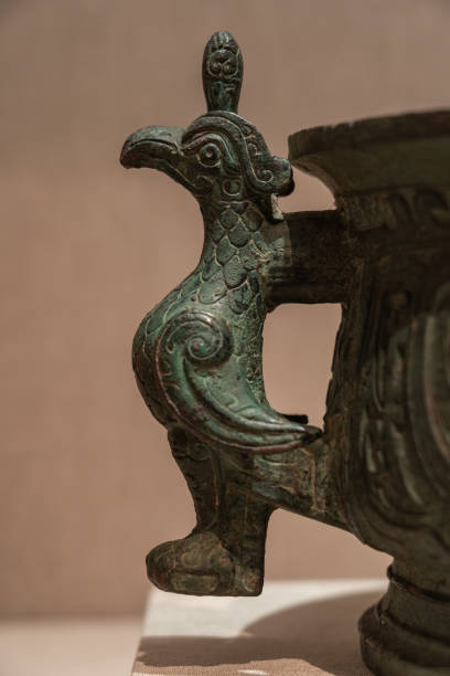 istock Ancient China Bird Shape Bronze Handle Close-up 1328869499