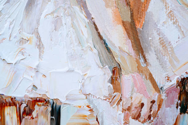 istock Expressive embossed pasty oil paints and reliefs. 1328874106