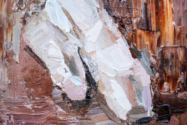 istock Expressive embossed pasty oil paints and reliefs. 1328874131
