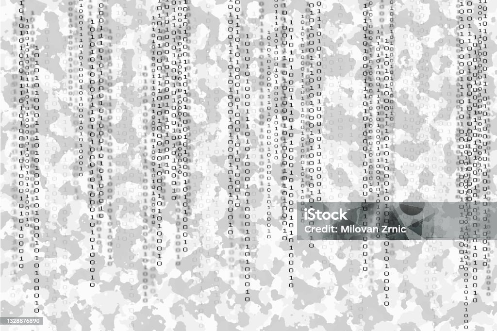 Binary Code One And Zero Background With Camouflage Army Military ...