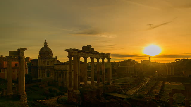 Rome Forum building famous landmark of cityscape most of ancient