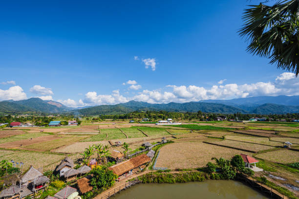 istock Beautiful landscape view on wat phuket viewpoint pua District nan. 1328879422