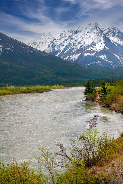 istock River Flowing Through Valley in Alaska 1328880271