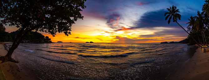 Klong Prao Beach during Sunset in koh Chang, Trat, Thailand. High quality photo