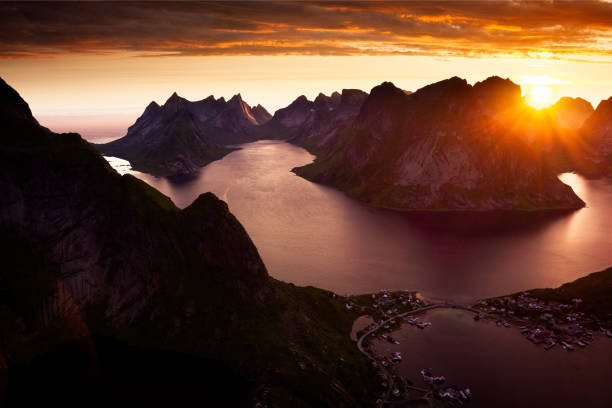istock Sunrise, Mountains, Fjords 1328886142