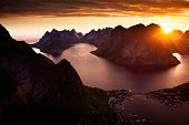 Sunrise, Mountains, Fjords