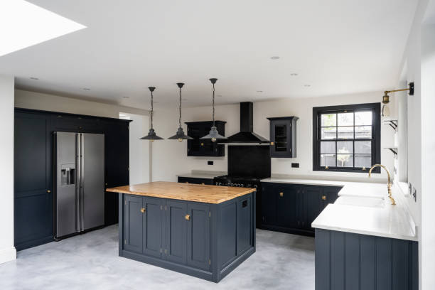 istock Kitchen with natural illumination from windows and skylight 1328886225