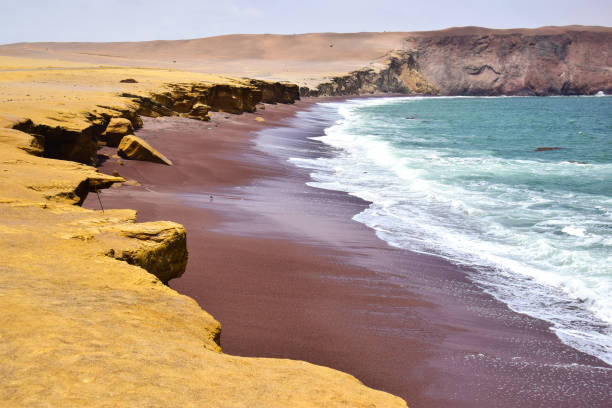 Scenery and coastline in Paracas a national reserve in central Peru not far from the city of Ica