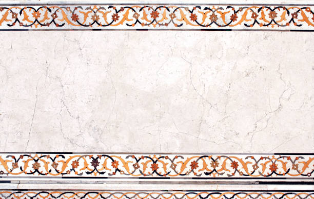 istock Horizontal background with ancient decorative mosaic on marble, India 1328903846
