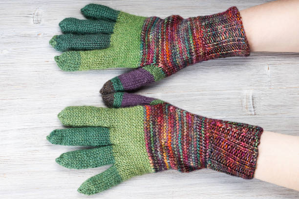 rainbow colored gloves