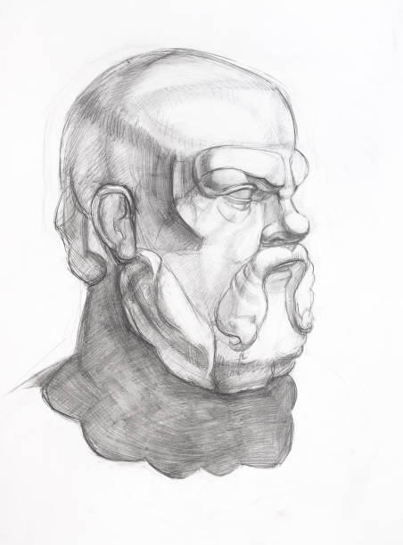 istock sketch of Socrates head hand-drawn by pencil 1328906714