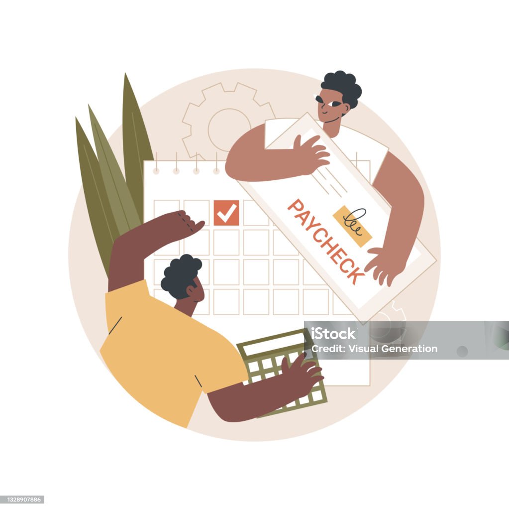 Pay Check Vector Paycheck Abstract Concept Vector Illustration Stock Illustration ...