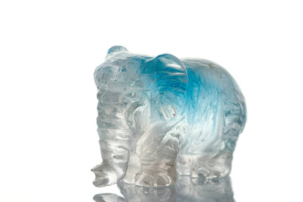 istock beautiful statuette elephant from the mineral topaz on a white background 1328913978