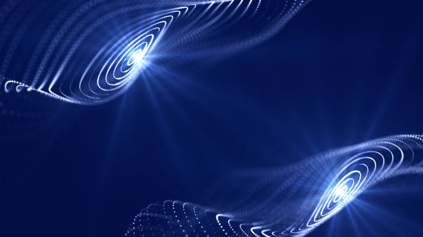 istock Abstract circle wave with moving dots. Flow of particles. Cyber technology illustration. Futuristic concept and data transfer system. 3d rendering 1328916602