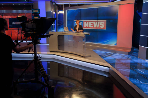 istock News filming studio 1328922263