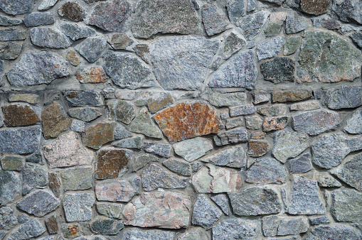 Abstract backdrop. Texture of a stone wall. Old stone wall texture background. Gray large stones. Part of a stone wall, for background or texture.