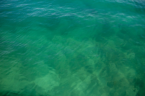 transparent sea water full frame texture