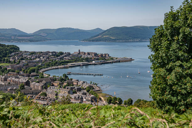 view from lyle hill view from lyle hill Greenock Inverclyde clyde river stock pictures, royalty-free photos & images