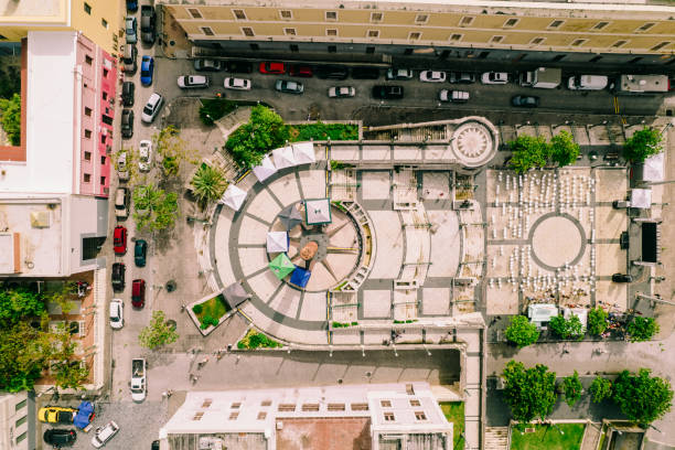 aérea sobre old san juan, porto rico - castillo de san cristobal - fotografias e filmes do acervo