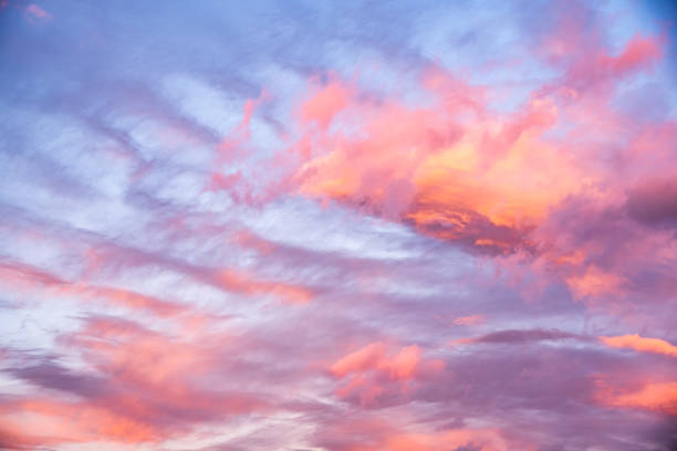 istock Clouds on sky sky pink and blue colors. 1328932469